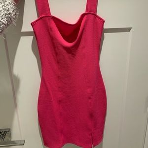 tight neon pink dress